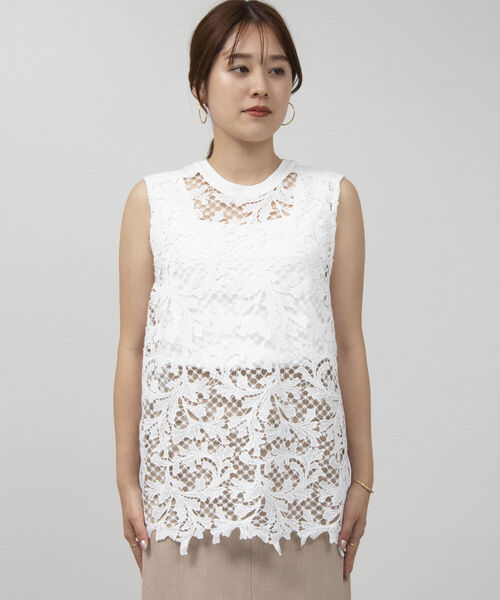 NOLLEY’S（ノーリーズ）の「カットレースノースリーブブラウス（シャツ/ブラウス・レディース・ホワイト/ブラック・38）」の17枚目の写真