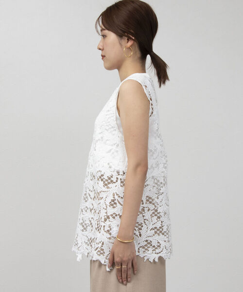 NOLLEY’S（ノーリーズ）の「カットレースノースリーブブラウス（シャツ/ブラウス・レディース・ホワイト/ブラック・38）」の18枚目の写真