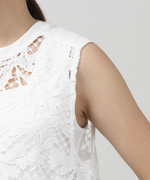 NOLLEY’S（ノーリーズ）の「カットレースノースリーブブラウス（シャツ/ブラウス・レディース・ホワイト/ブラック・38）」の21枚目の写真