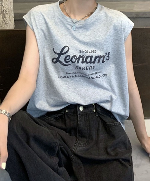 Riff(リフ)の「ノースリーブTシャツ ロゴ(Tシャツ/カットソー・レディース・グリーン/グレー/ホワイト・M)」の13枚目の写真