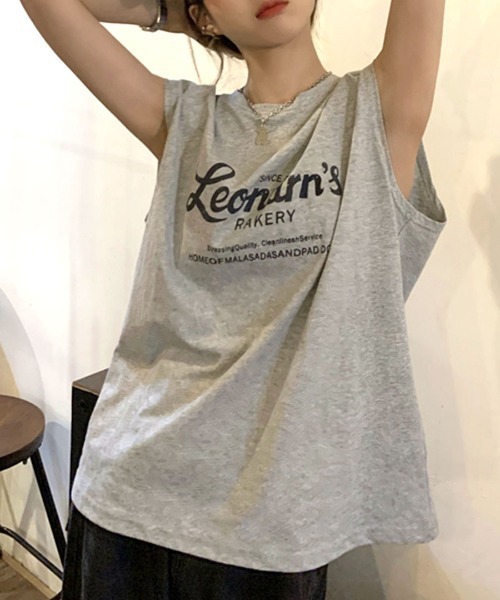Riff(リフ)の「ノースリーブTシャツ ロゴ(Tシャツ/カットソー・レディース・グリーン/グレー/ホワイト・M)」の14枚目の写真
