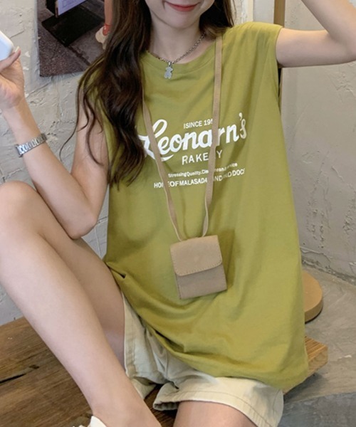 Riff(リフ)の「ノースリーブTシャツ ロゴ(Tシャツ/カットソー・レディース・グリーン/グレー/ホワイト・M)」の21枚目の写真