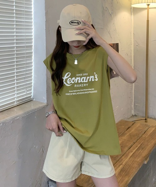 Riff(リフ)の「ノースリーブTシャツ ロゴ(Tシャツ/カットソー・レディース・グリーン/グレー/ホワイト・M)」の22枚目の写真