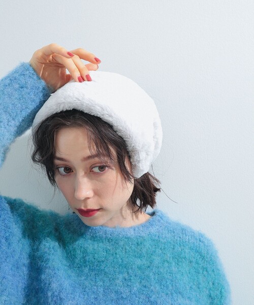 Ray BEAMS（レイビームス）の「Ray BEAMS / フェイクファー イヤーマフ（イヤーマフ・レディース・ライトグレー/チャコールグレー・ONE SIZE）」の3枚目の写真