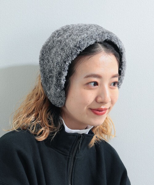 Ray BEAMS（レイビームス）の「Ray BEAMS / フェイクファー イヤーマフ（イヤーマフ・レディース・ライトグレー/チャコールグレー・ONE SIZE）」の6枚目の写真