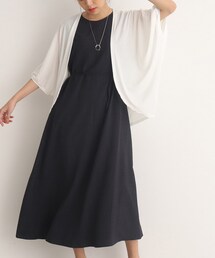 DRESKIP | 一枚でさらり 麻調ウエスト切替ワンピース(ワンピース)