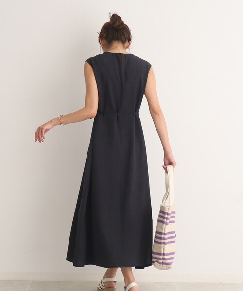 DRESKIP(ドレスキップ)の「◆一枚でさらり 麻調ウエスト切替ワンピース(ワンピース・レディース・ブラウン系/グレー系その他/サンドベージュ・02/03/04)」の8枚目の写真