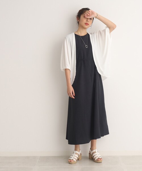 DRESKIP(ドレスキップ)の「◆一枚でさらり 麻調ウエスト切替ワンピース(ワンピース・レディース・ブラウン系/グレー系その他/サンドベージュ・02/03/04)」の19枚目の写真