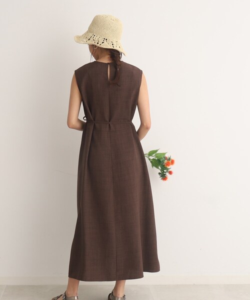 DRESKIP(ドレスキップ)の「◆一枚でさらり 麻調ウエスト切替ワンピース(ワンピース・レディース・ブラウン系/グレー系その他/サンドベージュ・02/03/04)」の20枚目の写真