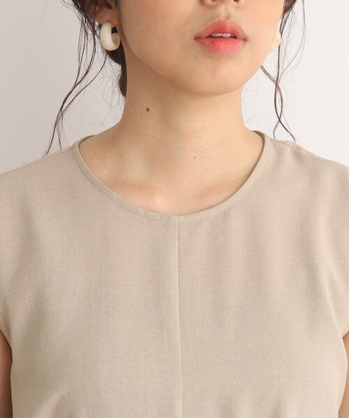 DRESKIP(ドレスキップ)の「◆一枚でさらり 麻調ウエスト切替ワンピース(ワンピース・レディース・ブラウン系/グレー系その他/サンドベージュ・02/03/04)」の18枚目の写真