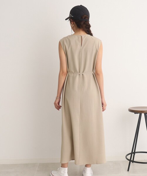DRESKIP(ドレスキップ)の「◆一枚でさらり 麻調ウエスト切替ワンピース(ワンピース・レディース・ブラウン系/グレー系その他/サンドベージュ・02/03/04)」の22枚目の写真