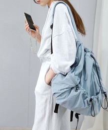 minia | シャカシャカ素材のドロストリュック(バックパック/リュック)