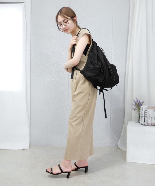 minia（ミニア）の「シャカシャカ素材のドロストリュック（バックパック/リュック・レディース・ブラック/ベージュ/ブルー・FREE）」の10枚目の写真