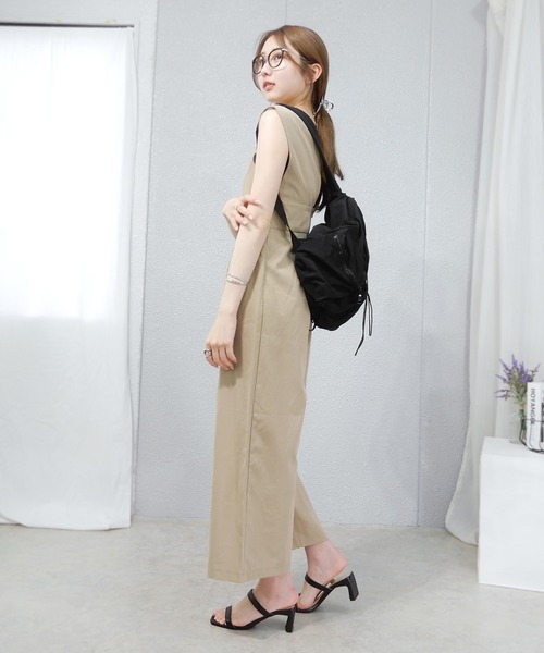 minia（ミニア）の「シャカシャカ素材のドロストリュック（バックパック/リュック・レディース・ブラック/ベージュ/ブルー・FREE）」の12枚目の写真