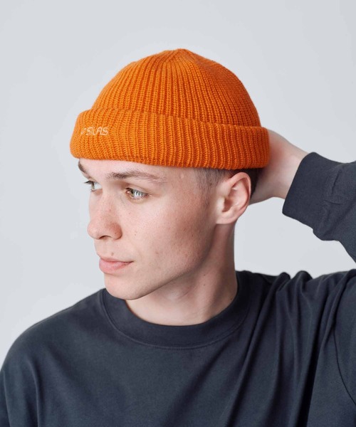 SILAS（サイラス）の「LOGO BEANIE（ニットキャップ/ビーニー・メンズ・オリーブ/ブラック/オレンジ・ONE SIZE）」の9枚目の写真