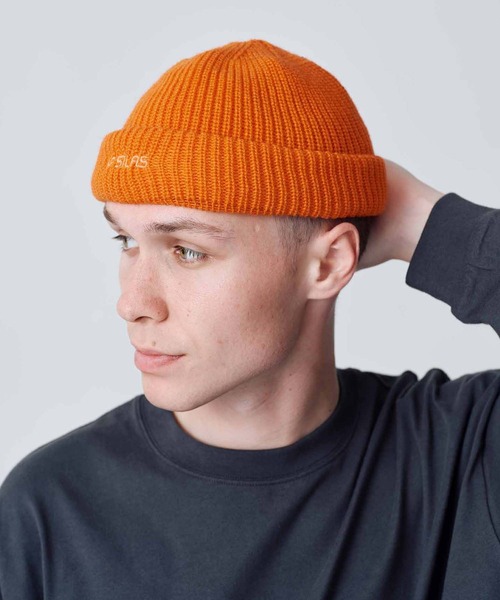SILAS（サイラス）の「LOGO BEANIE（ニットキャップ/ビーニー・メンズ・オリーブ/ブラック/オレンジ・ONE SIZE）」の13枚目の写真
