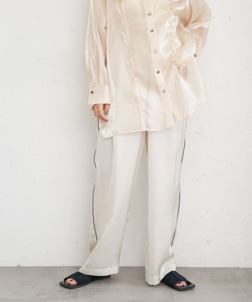 新品❣️自由区ビンテージサテン パンツ大きいサイズ23区組曲アンタイトルICB サテンワイドパンツ | all item| yori