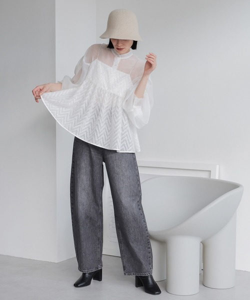 LOWRYS FARM（ローリーズファーム）の「フェザージャガードキャミ　962452（キャミソール・レディース・ブラック/ホワイト/その他/オフホワイト・FREE）」の14枚目の写真