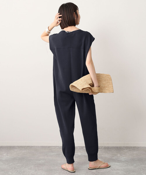 SLOBE IENA（スローブイエナ）の「ニットコンビネゾン（つなぎ/オールインワン・レディース・ネイビー・FREE）」の5枚目の写真