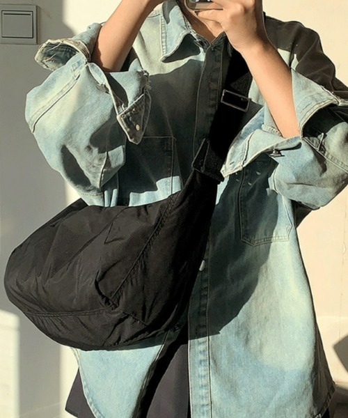 ap retro(アプレトロ)の「クロスボディバッグ/ショルダーバッグ/軽量素材(ショルダーバッグ・レディース・グリーン/ネイビー/アイボリー/カーキ/ブラック/チャコールグレー・FREE)」の13枚目の写真