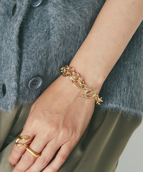 RIVE DROITE(リヴドロワ)の「2連チェーンブレスレット(ブレスレット・レディース・シルバー/ゴールド・FREE)」の2枚目の写真