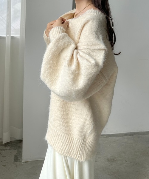 セール】ボリュームスリーブニットカーディガン（カーディガン/ボレロ