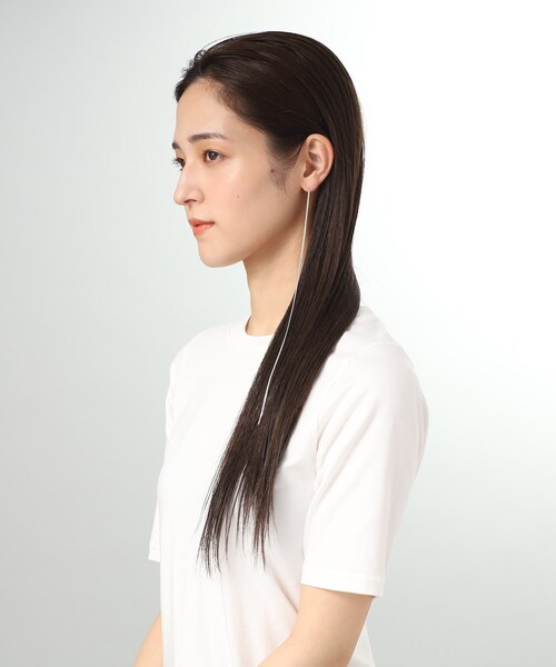 COCOSHNIK ONKITSCH(ココシュニックオンキッチュ)の「シルバー チェーンピアス フラットカーブロング(片耳用)(ピアス(両耳用)・レディース・シルバー・00)」の8枚目の写真
