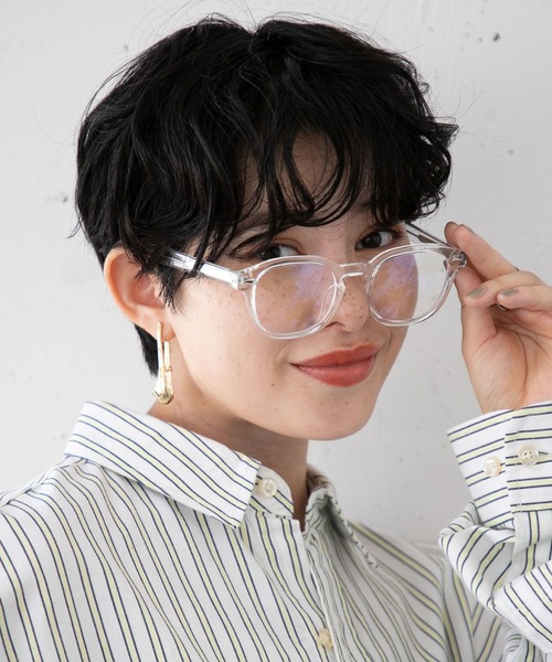 RAGEBLUE(レイジブルー)の「ボストンメガネ(メガネ・レディース・ブラック/その他・FREE)」の5枚目の写真