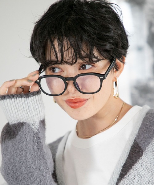 RAGEBLUE(レイジブルー)の「ボストンメガネ(メガネ・レディース・ブラック/その他・FREE)」の7枚目の写真
