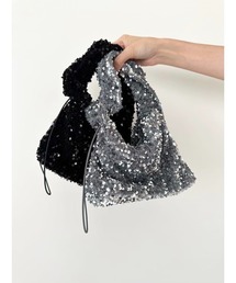 Edit Sheen | スパンコールギャザーハンドルバッグ(ハンドバッグ)