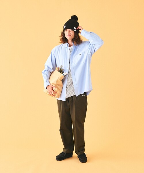 TOWNCRAFT（タウンクラフト）の「TOWN CRAFT/タウンクラフト TOWN CRAFT×FREAK'S STORE/タウンクラフト 別注 リラックスフィット ボタンダウンシャツ/ワンポイント（シャツ/ブラウス・メンズ・ネイビー/オフホワイト/イエロー/グレー/サックスブルー/ホワイト・LARGE/MEDIUM）」の8枚目の写真