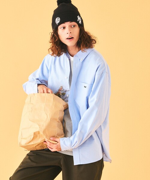 TOWNCRAFT（タウンクラフト）の「TOWN CRAFT/タウンクラフト TOWN CRAFT×FREAK'S STORE/タウンクラフト 別注 リラックスフィット ボタンダウンシャツ/ワンポイント（シャツ/ブラウス・メンズ・ネイビー/オフホワイト/イエロー/グレー/サックスブルー/ホワイト・LARGE/MEDIUM）」の12枚目の写真