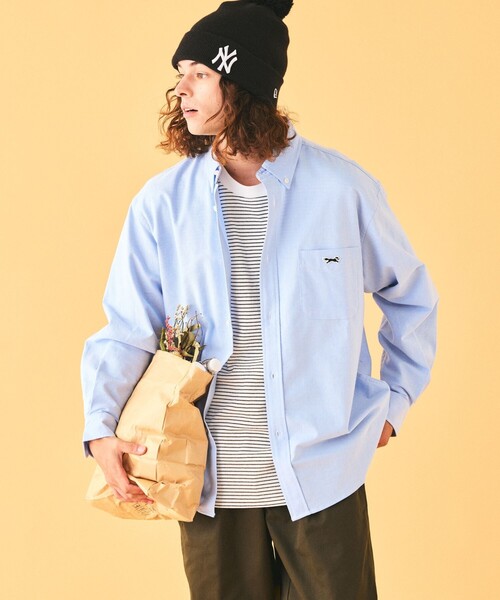 TOWNCRAFT（タウンクラフト）の「TOWN CRAFT/タウンクラフト TOWN CRAFT×FREAK'S STORE/タウンクラフト 別注 リラックスフィット ボタンダウンシャツ/ワンポイント（シャツ/ブラウス・メンズ・ネイビー/オフホワイト/イエロー/グレー/サックスブルー/ホワイト・LARGE/MEDIUM）」の13枚目の写真