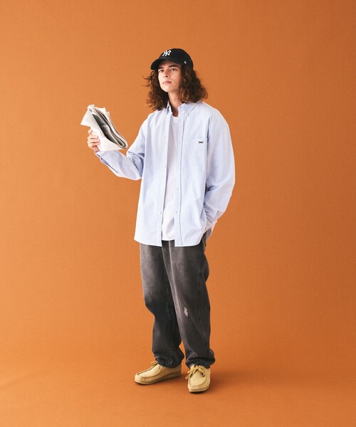 TOWNCRAFT（タウンクラフト）の「TOWN CRAFT/タウンクラフト TOWN CRAFT×FREAK'S STORE/タウンクラフト 別注 リラックスフィット ボタンダウンシャツ/ワンポイント（シャツ/ブラウス・メンズ・ネイビー/オフホワイト/イエロー/グレー/サックスブルー/ホワイト・LARGE/MEDIUM）」の19枚目の写真