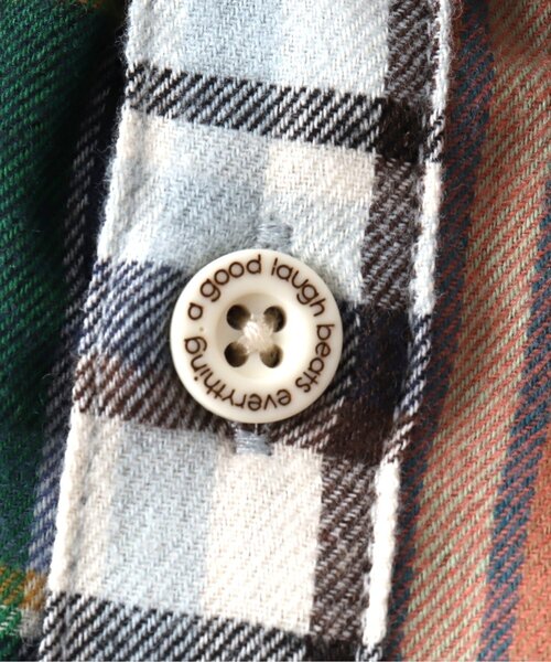 BREEZE（ブリーズ）の「【キッズとリンクコーデ可能】スタンダードシャツボディオール（ロンパース・キッズ・レインボー/チェック・80/70）」の6枚目の写真