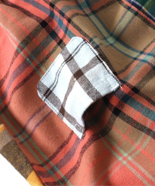 BREEZE（ブリーズ）の「【キッズとリンクコーデ可能】スタンダードシャツボディオール（ロンパース・キッズ・レインボー/チェック・80/70）」の9枚目の写真