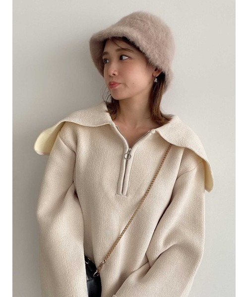 dazzlin（ダズリン）の「ファーバケットハット（ハット・レディース・ベージュ/オフホワイト・FREE）」の17枚目の写真