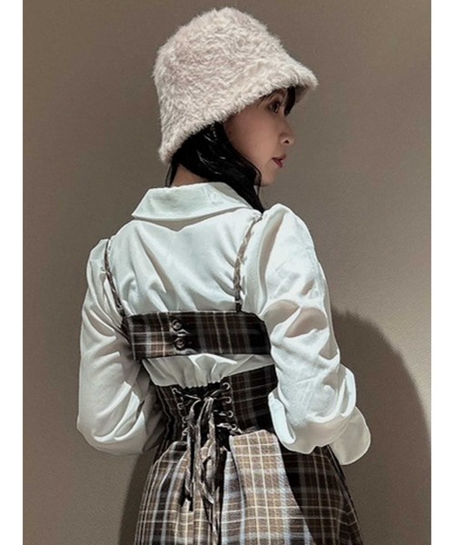 dazzlin（ダズリン）の「ファーバケットハット（ハット・レディース・ベージュ/オフホワイト・FREE）」の12枚目の写真