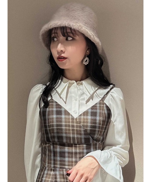 dazzlin（ダズリン）の「ファーバケットハット（ハット・レディース・ベージュ/オフホワイト・FREE）」の11枚目の写真