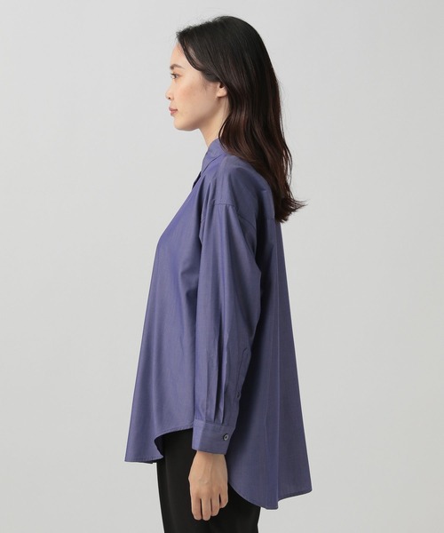 Elura（エルーラ）の「＜2024春ver＞アイロンいらずレギュラーシャツ／961272（シャツ/ブラウス・レディース・グレイッシュベージュ/ホワイト系その他5/ブルー/ホワイト/ライトベージュ/ライトブルー・MEDIUM/SMALL/LARGE）」の16枚目の写真