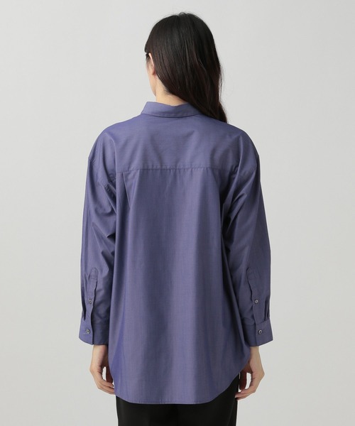 Elura（エルーラ）の「＜2024春ver＞アイロンいらずレギュラーシャツ／961272（シャツ/ブラウス・レディース・グレイッシュベージュ/ホワイト系その他5/ブルー/ホワイト/ライトベージュ/ライトブルー・MEDIUM/SMALL/LARGE）」の17枚目の写真