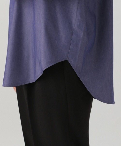 Elura（エルーラ）の「＜2024春ver＞アイロンいらずレギュラーシャツ／961272（シャツ/ブラウス・レディース・グレイッシュベージュ/ホワイト系その他5/ブルー/ホワイト/ライトベージュ/ライトブルー・MEDIUM/SMALL/LARGE）」の20枚目の写真