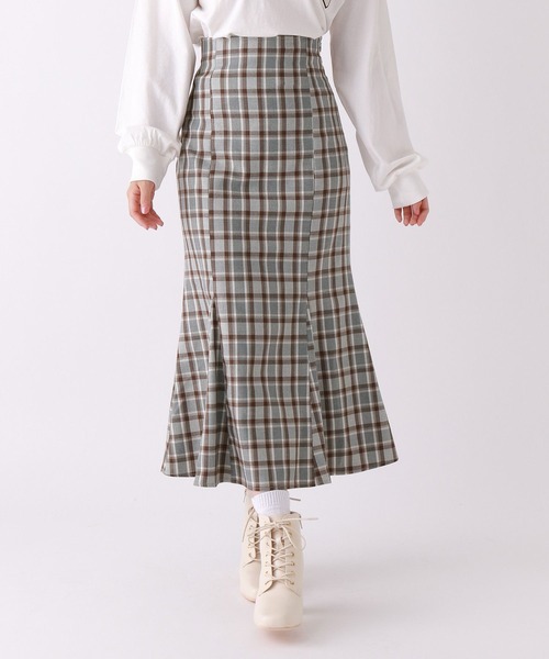 repipi armario（レピピ アルマリオ）の「バックレースアップマーメイドスカート（スカート・キッズ・チェック/ブラック/その他・SMALL/MEDIUM/LARGE）」の3枚目の写真