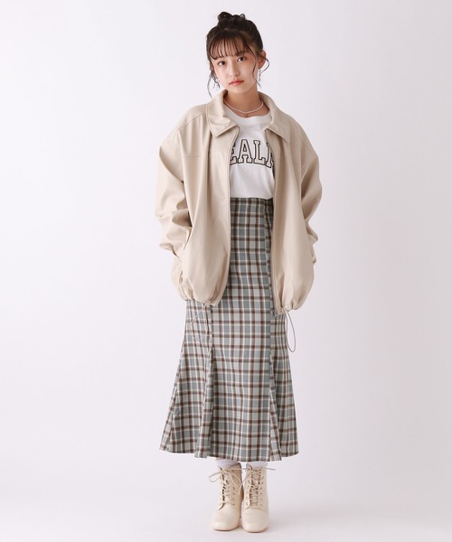 repipi armario（レピピ アルマリオ）の「バックレースアップマーメイドスカート（スカート・キッズ・チェック/ブラック/その他・SMALL/MEDIUM/LARGE）」の8枚目の写真