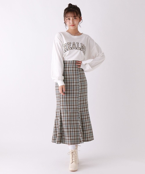 repipi armario（レピピ アルマリオ）の「バックレースアップマーメイドスカート（スカート・キッズ・チェック/ブラック/その他・SMALL/MEDIUM/LARGE）」の9枚目の写真