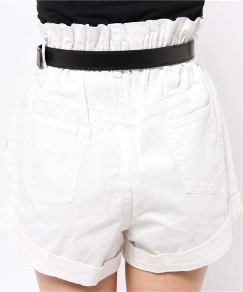 one after another NICE CLAUP（ワンアフターアナザーナイスクラップ）の「【non-no9月号掲載 ナイスクラップ】ベルト付ハイウェストショートパンツ（その他パンツ・レディース・オフホワイト/ブルー系その他/インディゴブルー/その他1・FREE）」の12枚目の写真