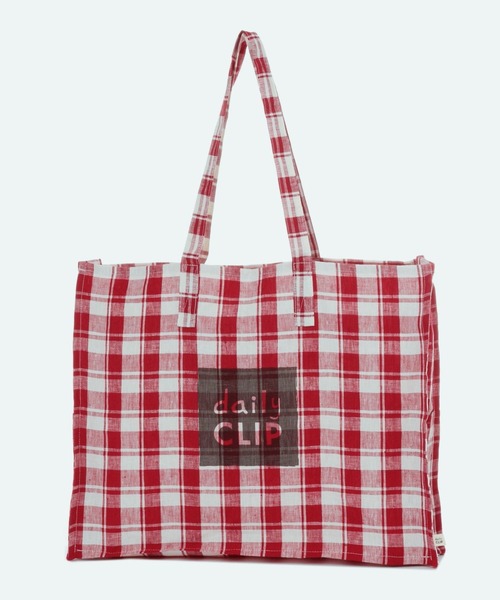 studio CLIP(スタディオクリップ)の「【daily CLIP】リネンBIGマルシェバッグ(エコバッグ/サブバッグ・レディース・その他1/レッド/ナチュラル/グリーン/ブルー/パープル・FREE)」の5枚目の写真