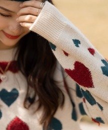 meJane | ハートジャガードニットプルオーバー(Tシャツ/カットソー)