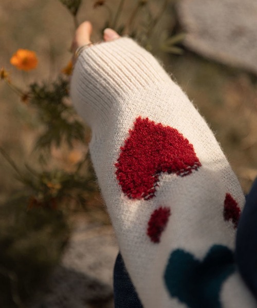 meJane（ミージェーン）の「ハートジャガードニットプルオーバー（Tシャツ/カットソー・レディース・ホワイト・FREE）」の9枚目の写真