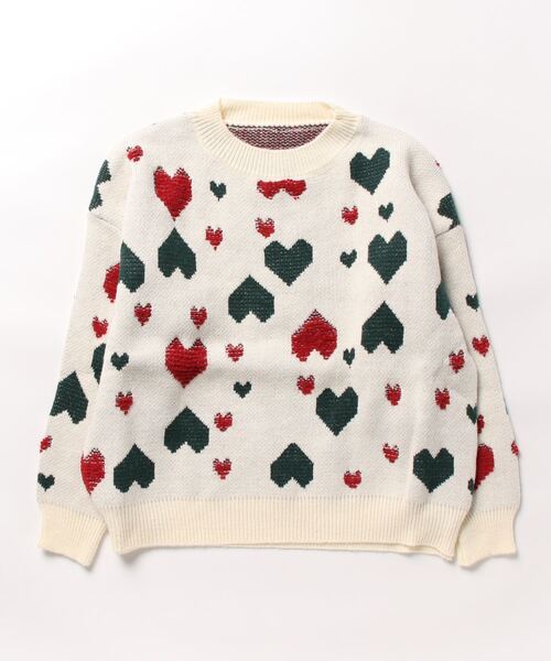 meJane（ミージェーン）の「ハートジャガードニットプルオーバー（Tシャツ/カットソー・レディース・ホワイト・FREE）」の12枚目の写真